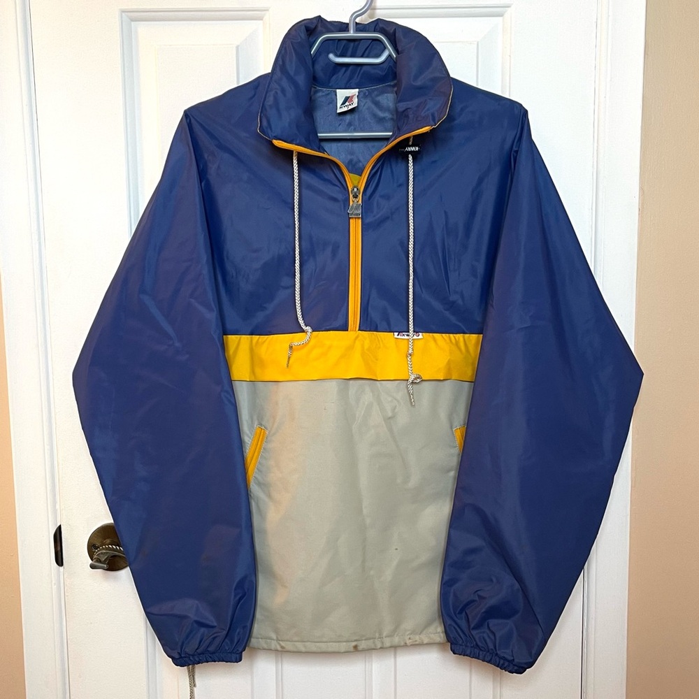K-Way Vintage 90s Windbreaker Jacket Made in Canada Size 7 (medium)